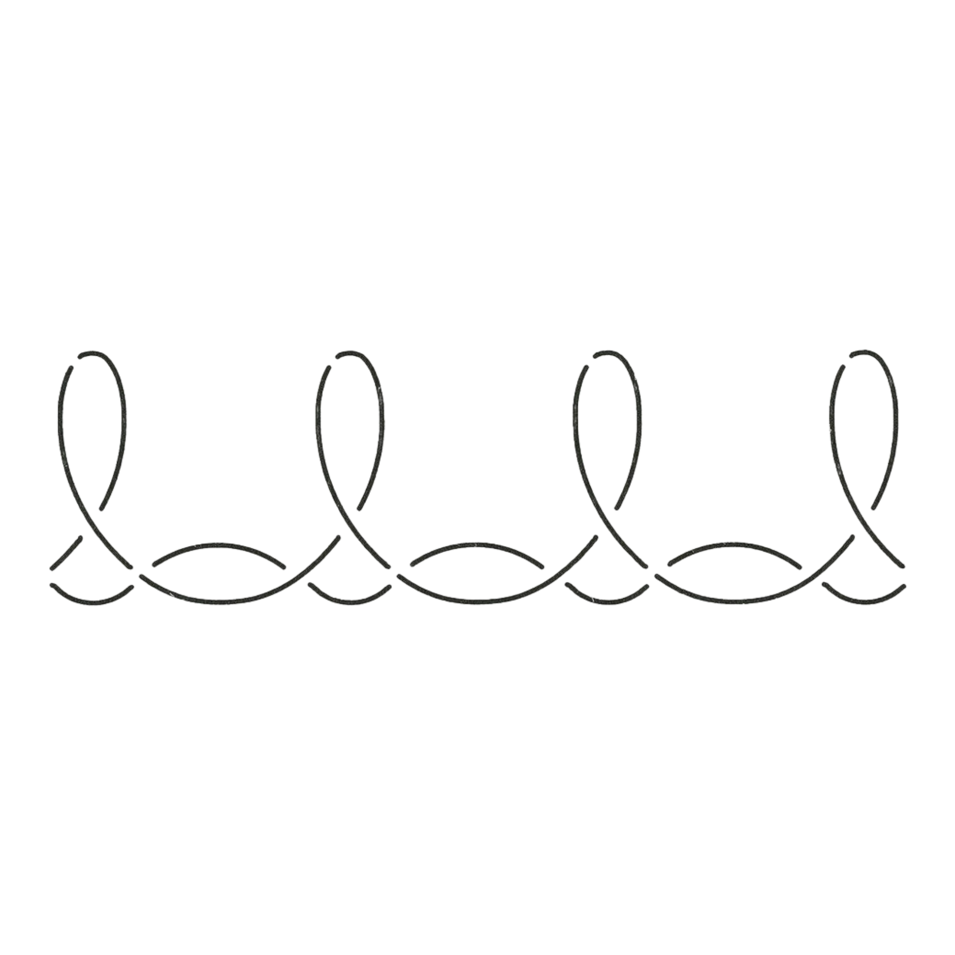 Quilt Stencil Loop Border 76 mm for precise cutting, marking and patchwork