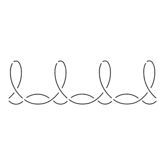 Quilt Stencil Loop Border 76 mm for precise cutting, marking and patchwork