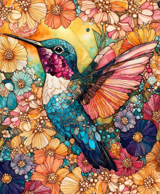 Flight of Beauty - Multi Flight of Beauty Panel for patchwork, quilting and sewing