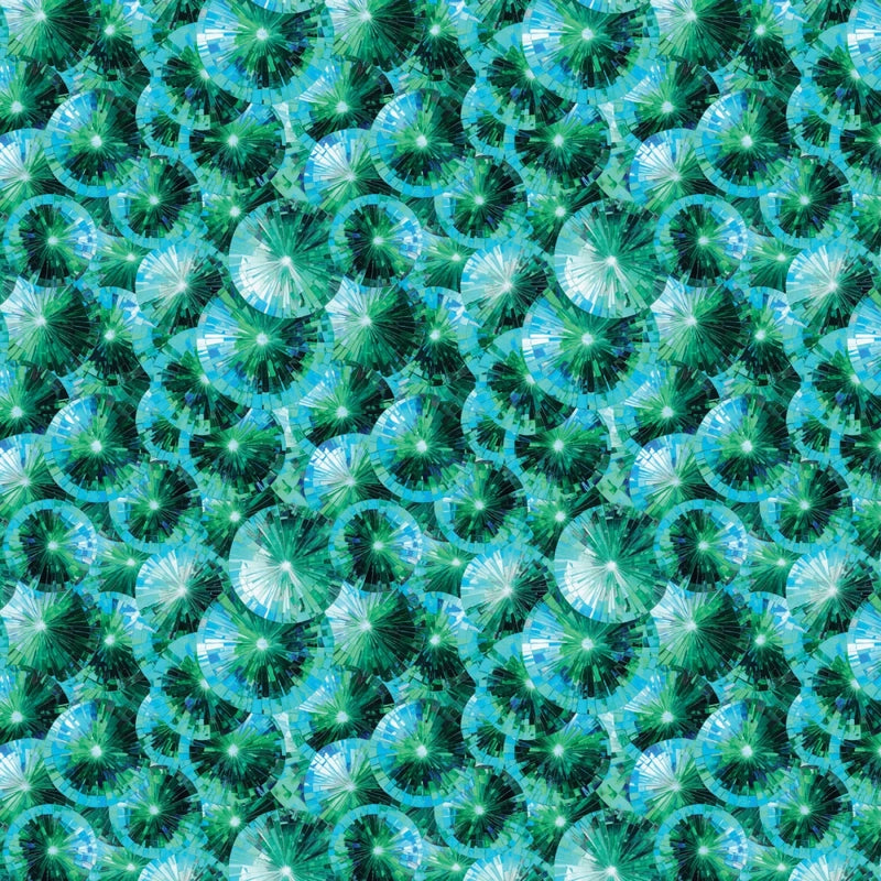 Kaleidoscope - Aqua Stained Glass Umbrellas