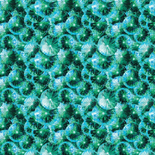 Kaleidoscope - Aqua Stained Glass Umbrellas
