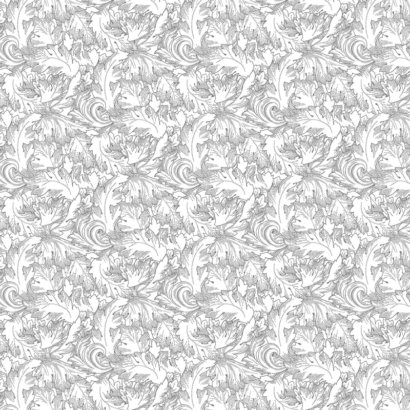 Twirling Leaves White on White sewing and quilting product