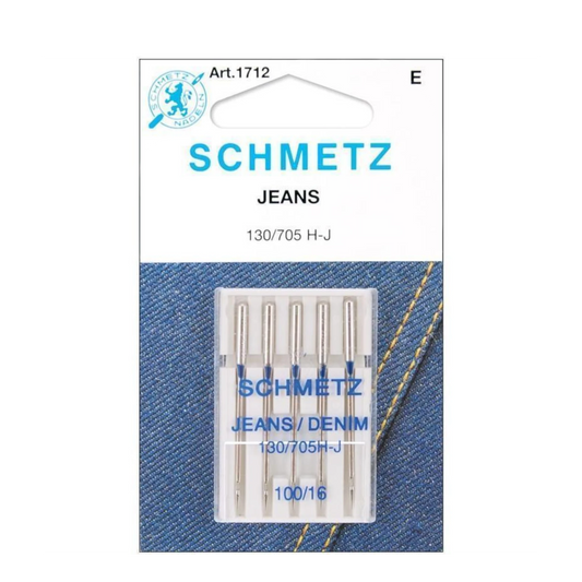 Schmetz Needles - Jeans/Denim Needles 100/16 5 Pack , quilting and needlework