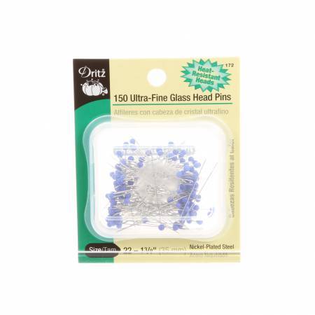 Pins Ultra Fine Glass Head Size 22 - 150ct , quilting and needlework