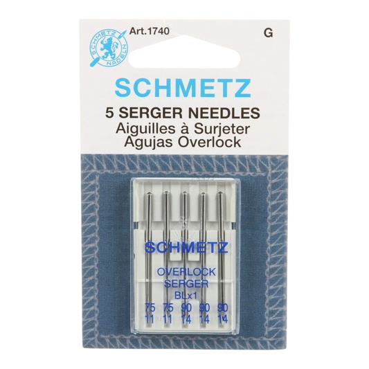 Schmetz Serger / Overlock BLX-1 Machine Needle Sizes 11/75 & 14/90 , quilting and needlework