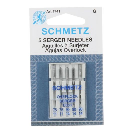 Schmetz Overlock / Serger DC-1 Machine Needle Sizes 11/75 & 14/90 , quilting and needlework
