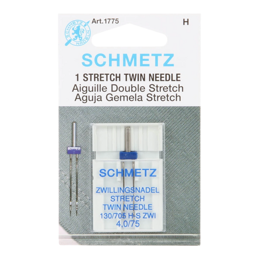 Schmetz Twin Stretch Machine Needle Size 75/4 1ct , quilting and needlework