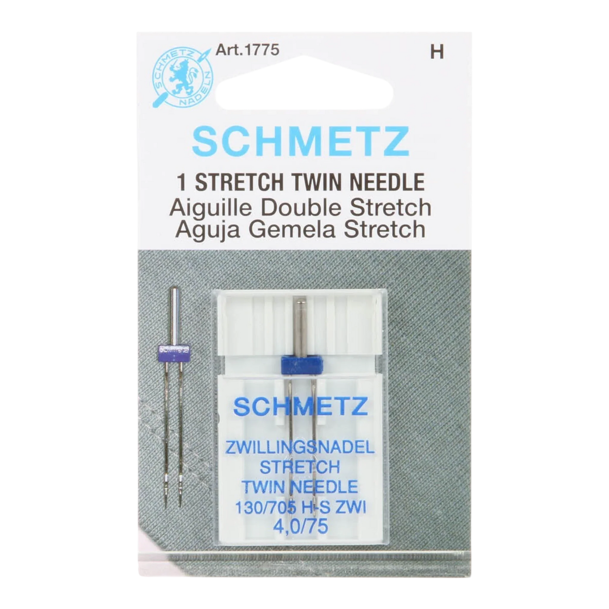 Schmetz Twin Stretch 75/11 - 4.0 mm spacing packet - code 1775