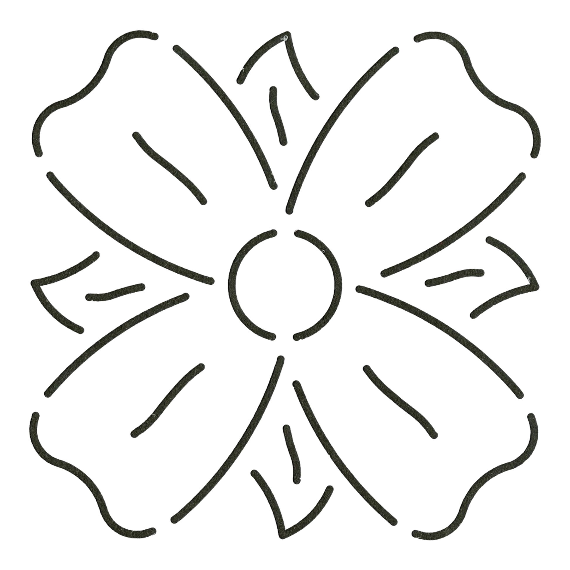 Quilt Stencil Dogwood for precise cutting, marking and patchwork