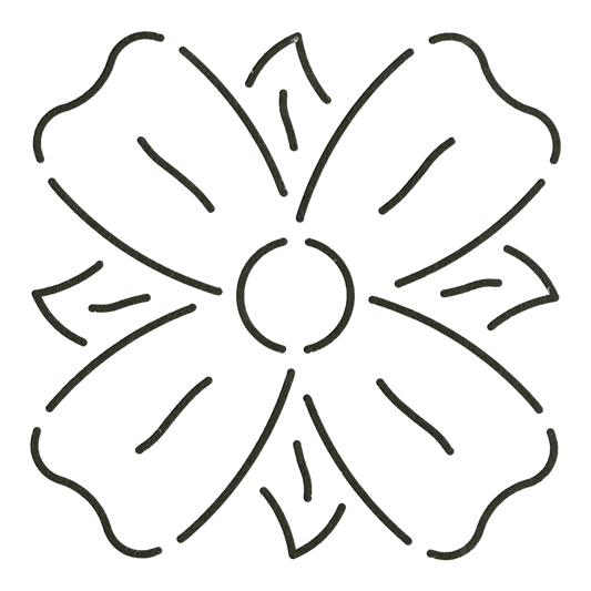 Quilt Stencil Dogwood for precise cutting, marking and patchwork