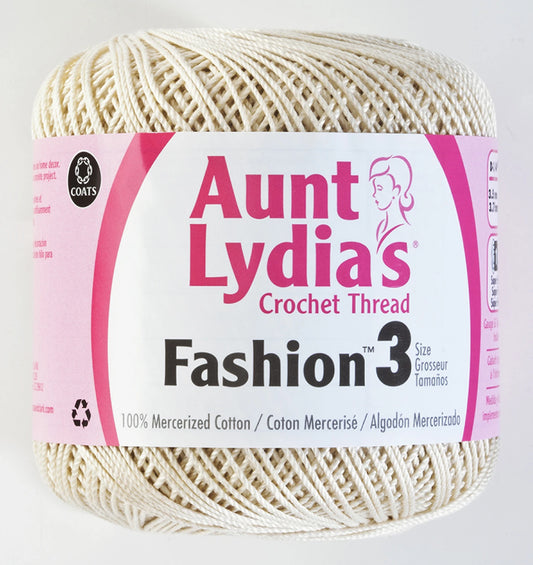 Aunt Lydia Fashion Crochet Thread Size 3 Natural