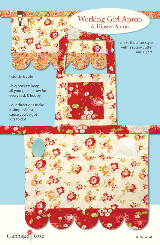 Working Girl Apron & Hipster Apron Pattern , quilting and craft projects