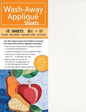Wash-Away Applique Sheets sewing and quilting product