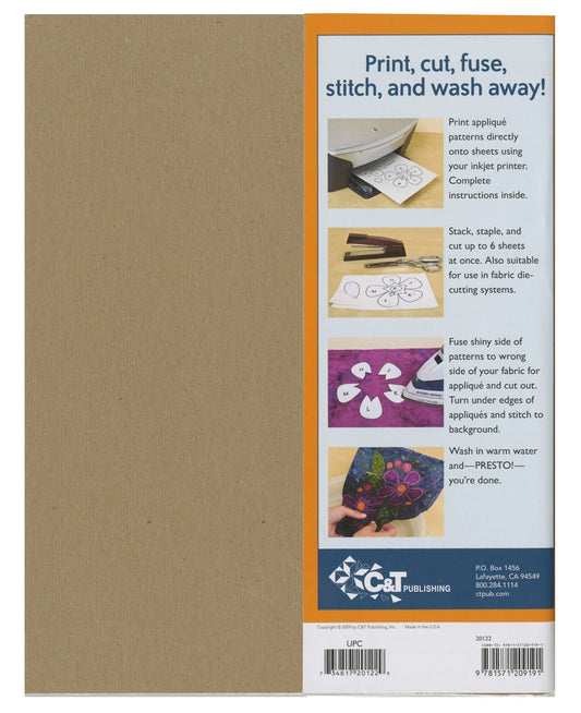 Wash-Away Applique Sheets sewing and quilting product