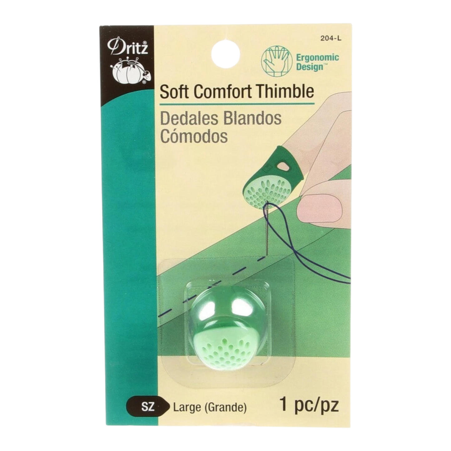Soft Comfort Thimble LARGE for hand sewing, quilting and needlework