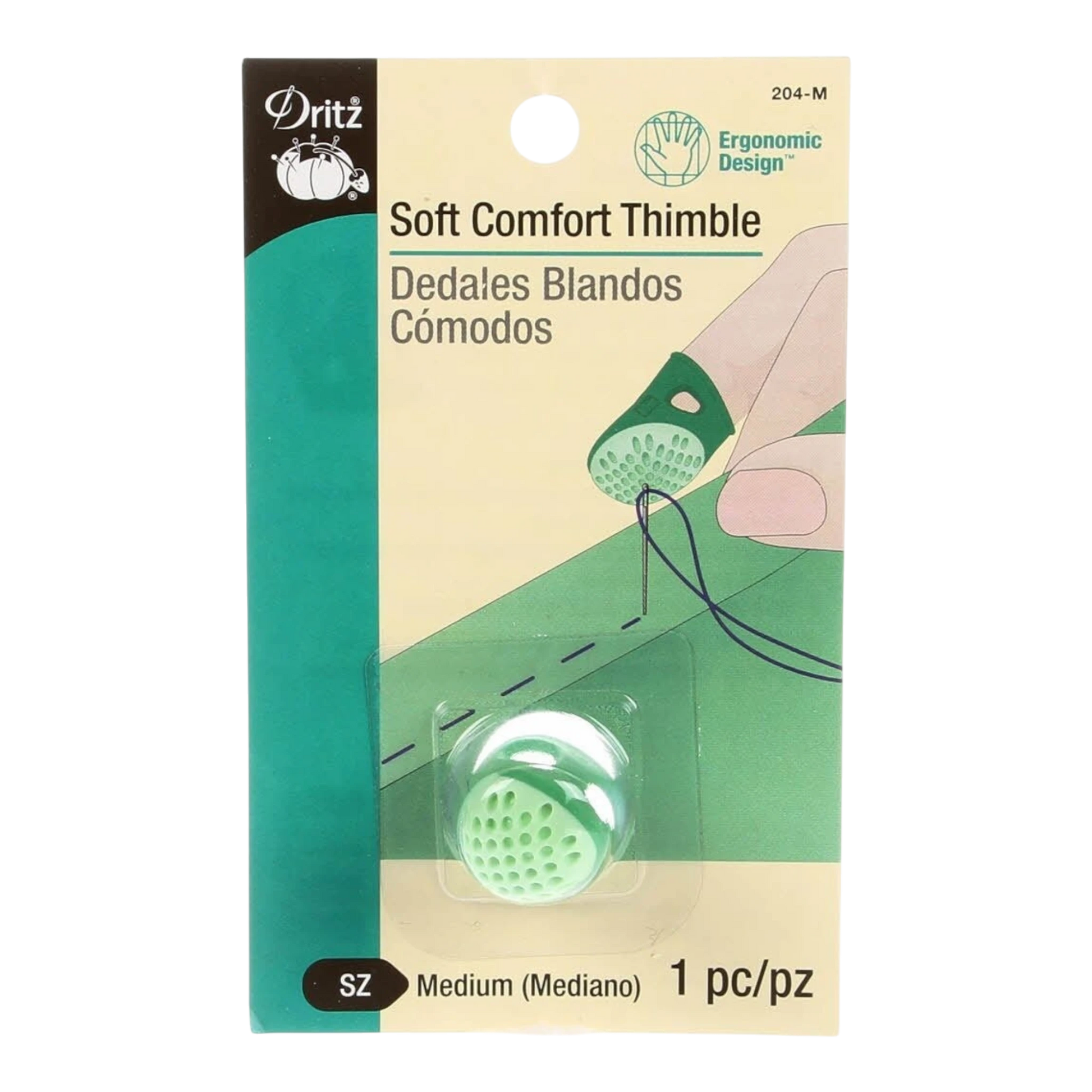 Soft Comfort Thimble Medium size for hand sewing, quilting and needlework