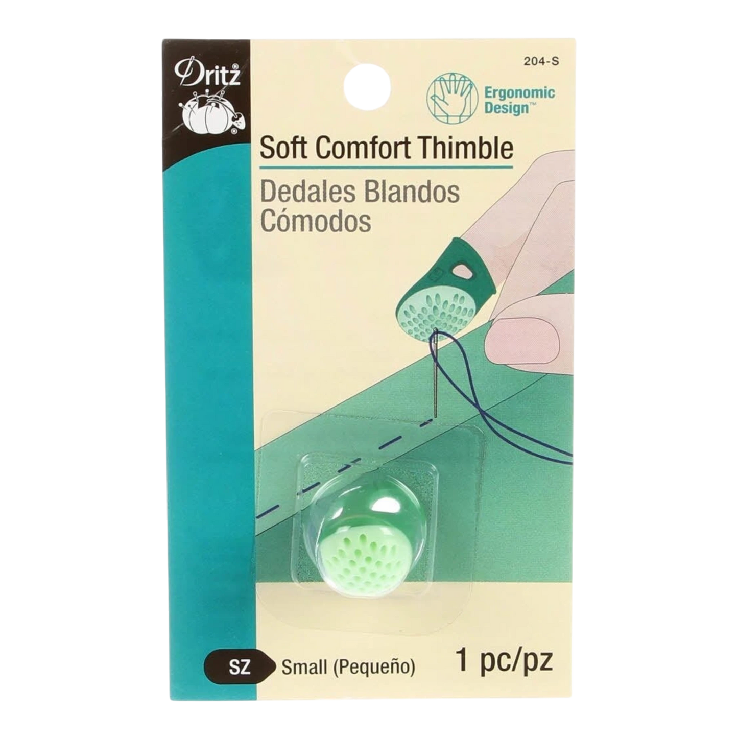 Soft Comfort Thimble small size for hand sewing, quilting and needlework