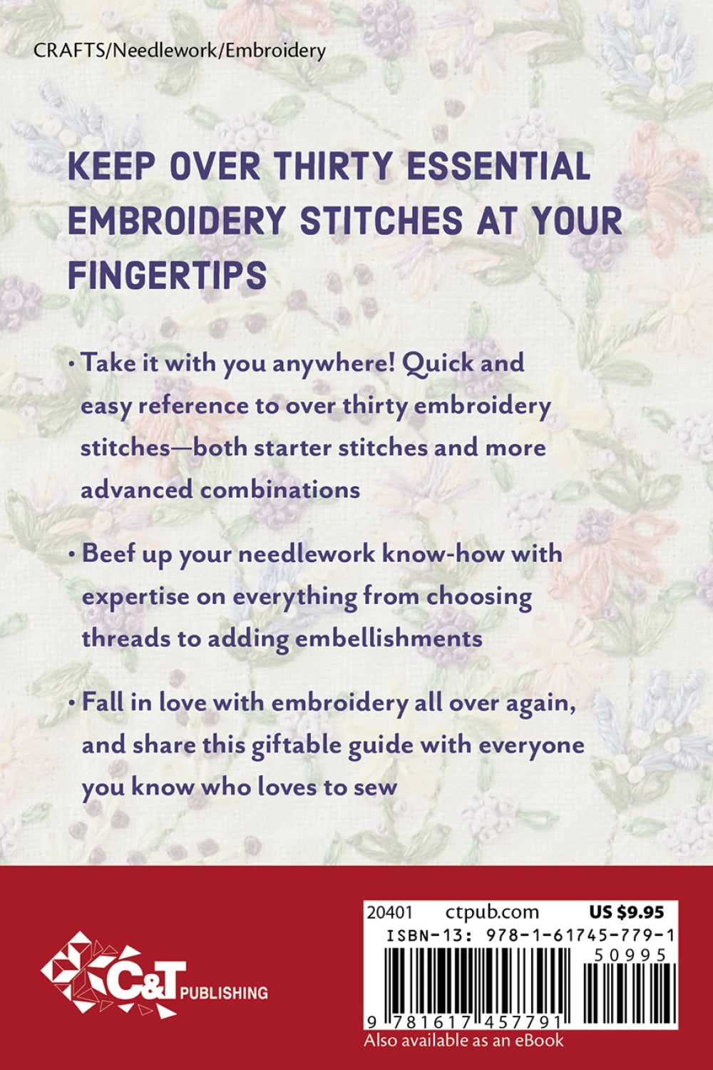 Embroidery Stitching Handy Pocket Guide Book