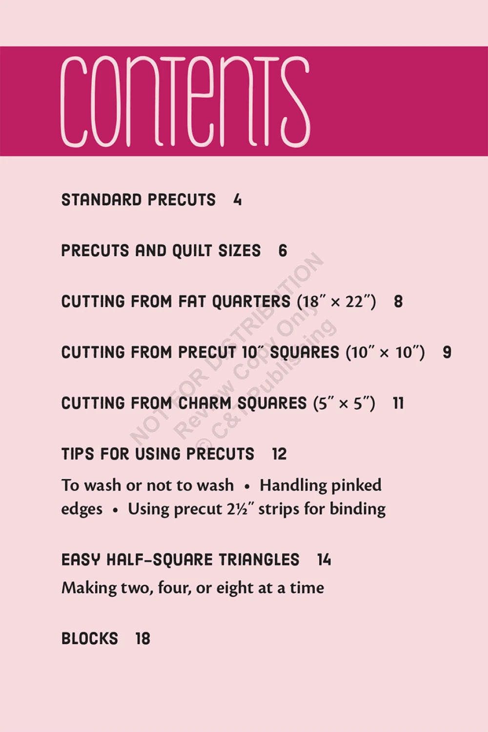 Quilting with Precuts Handy Pocket Guide Book