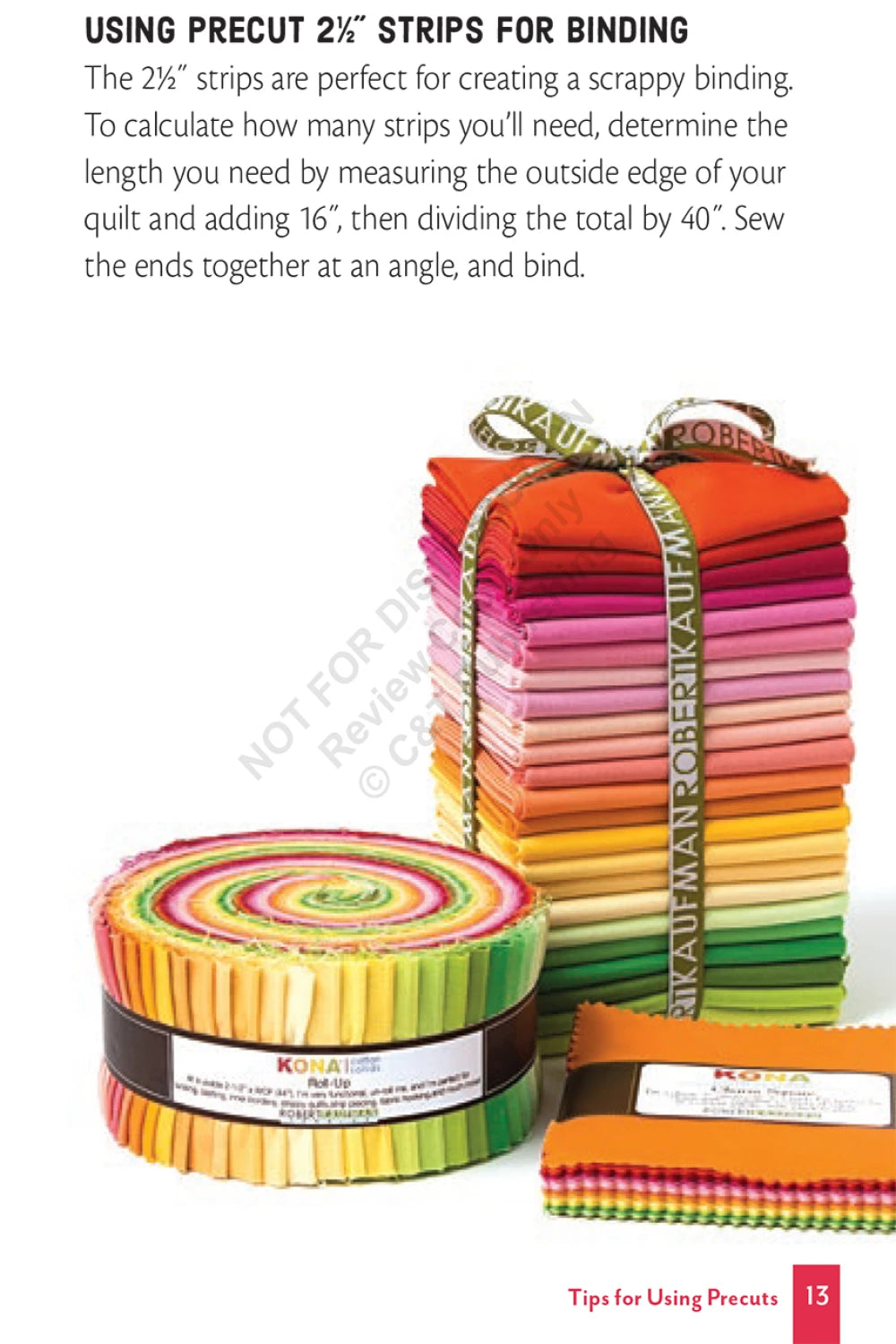 Quilting with Precuts Handy Pocket Guide Book