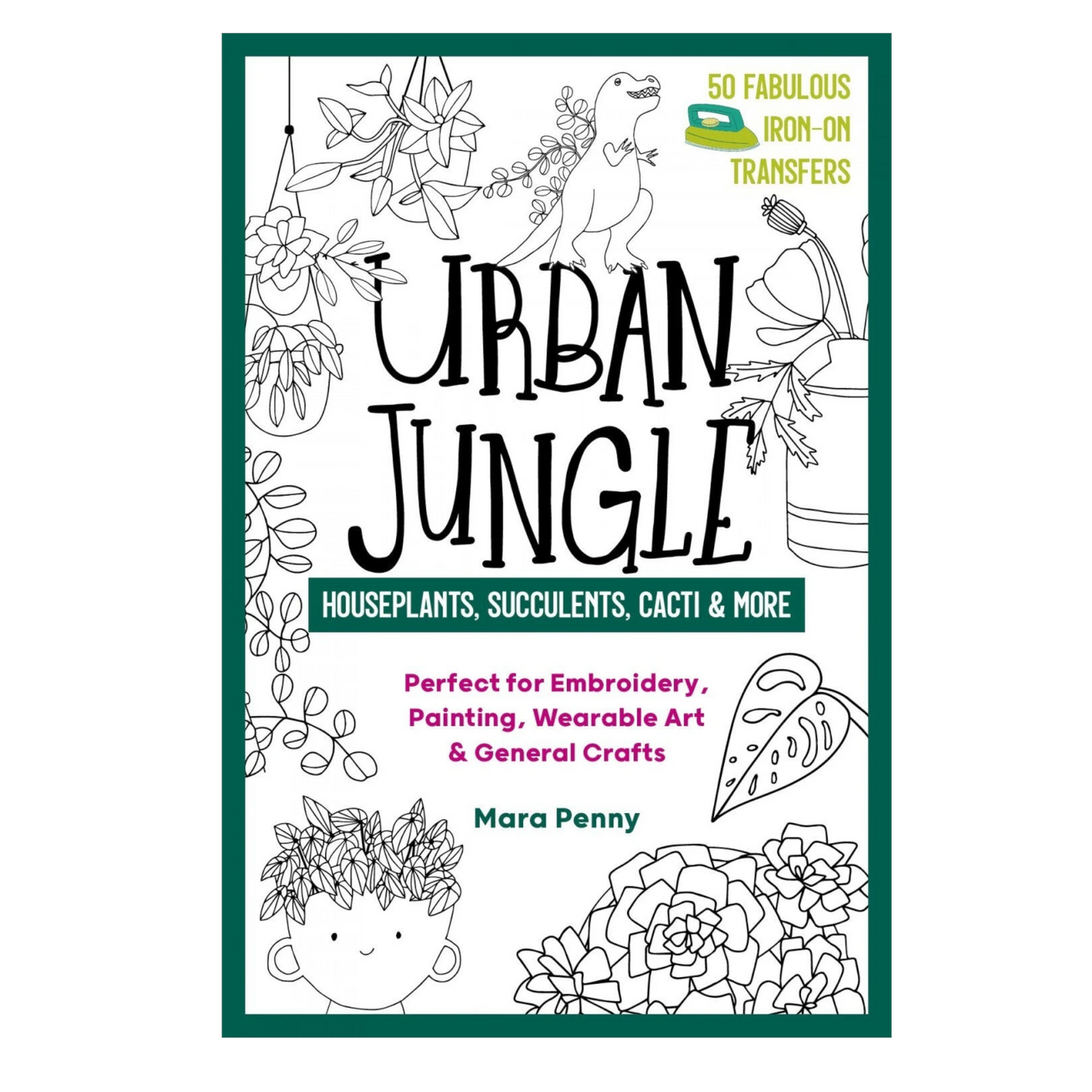 Iron on Urban Jungle Houseplants Succulents Cacti and More sewing and quilting product