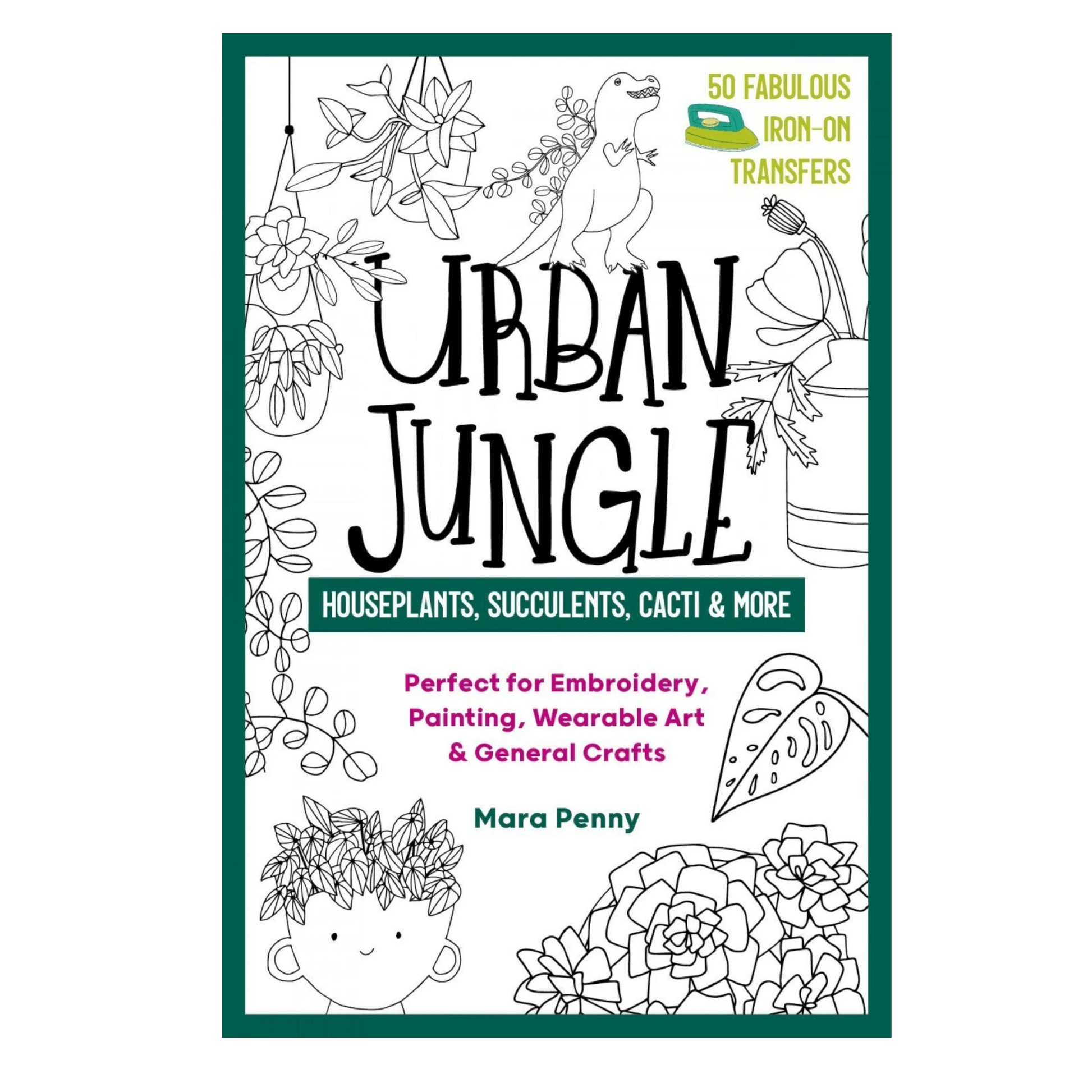 Iron on Urban Jungle Houseplants Succulents Cacti and More sewing and quilting product