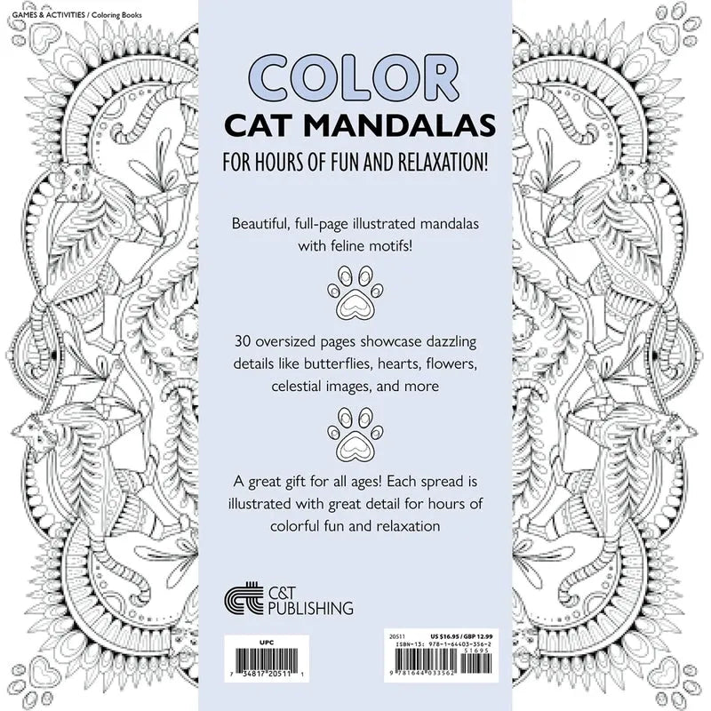My Cat Mandala Coloring Book for bag making and sewing projects