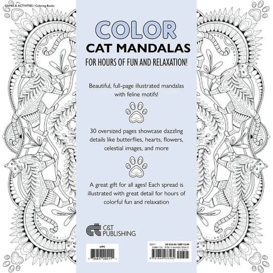 My Cat Mandala Coloring Book for bag making and sewing projects
