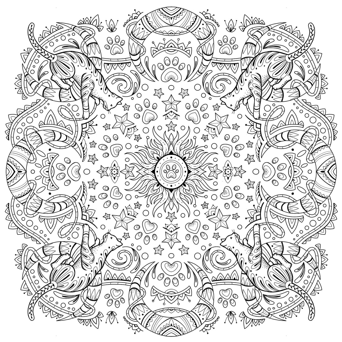 My Cat Mandala Coloring Book – book preview 2