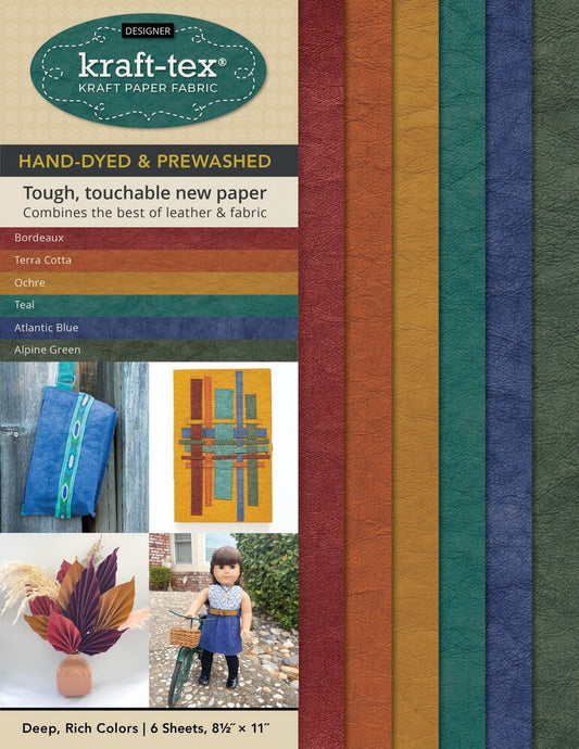 kraft-tex Designer Sampler 6 Deep, Rich Colors Hand-Dyed & Prewashed sewing and quilting product