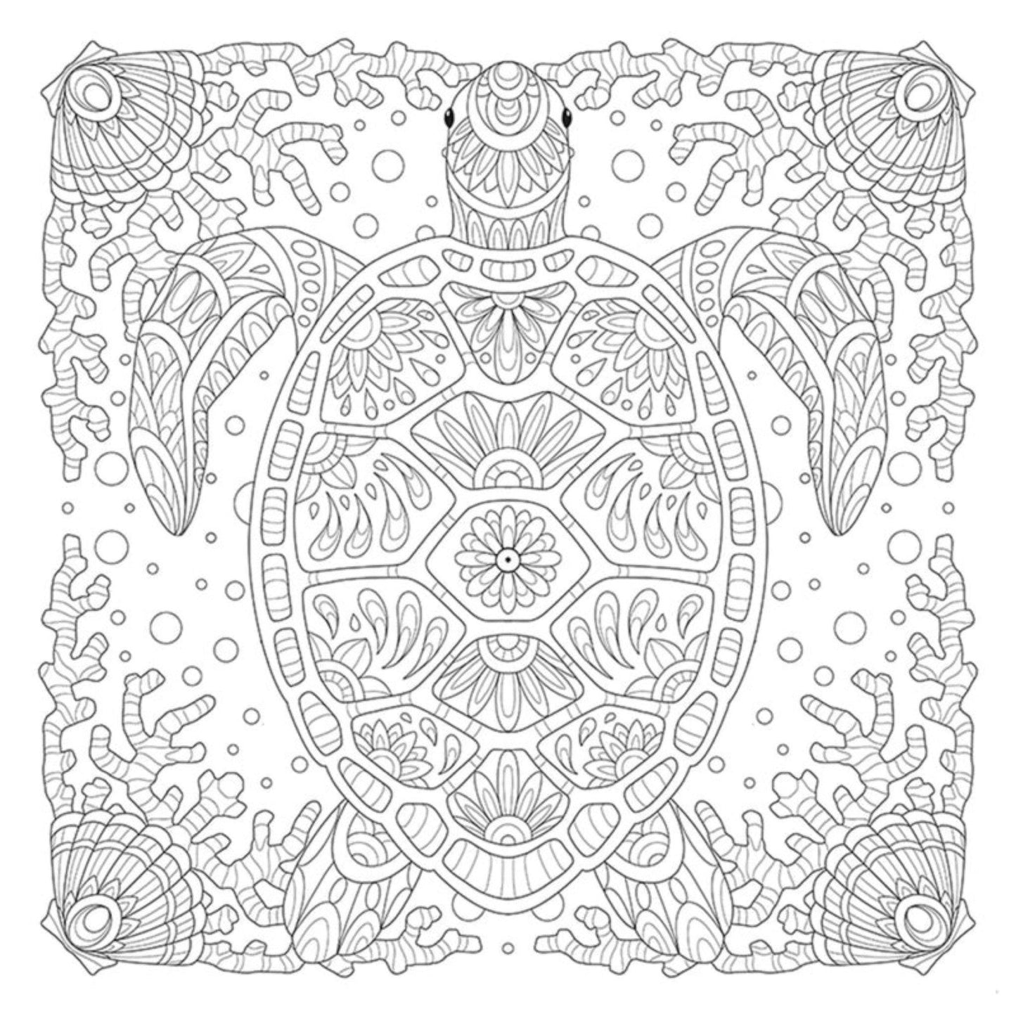 My Ocean Mandala Coloring Book for bag making and sewing projects