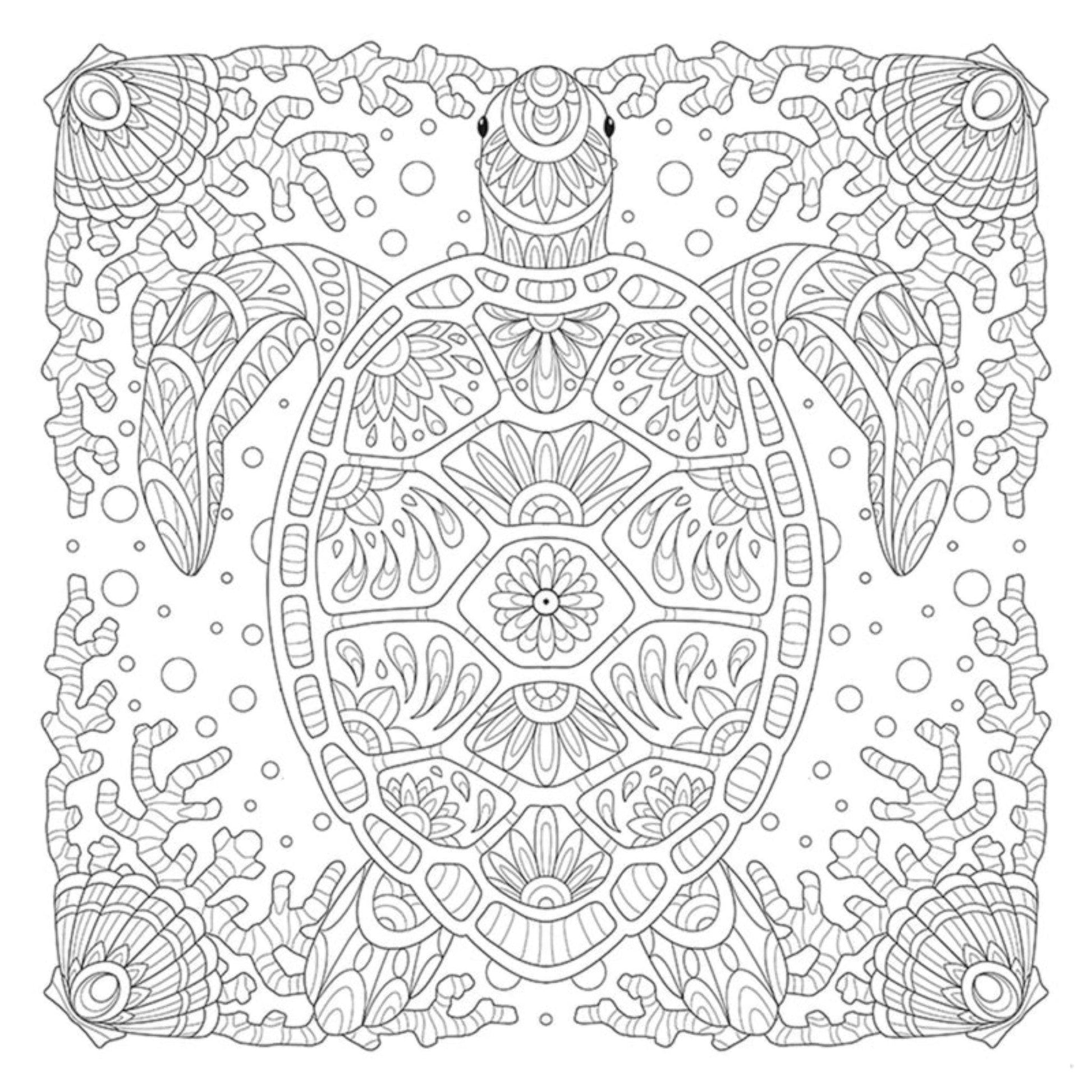 My Ocean Mandala Coloring Book for bag making and sewing projects