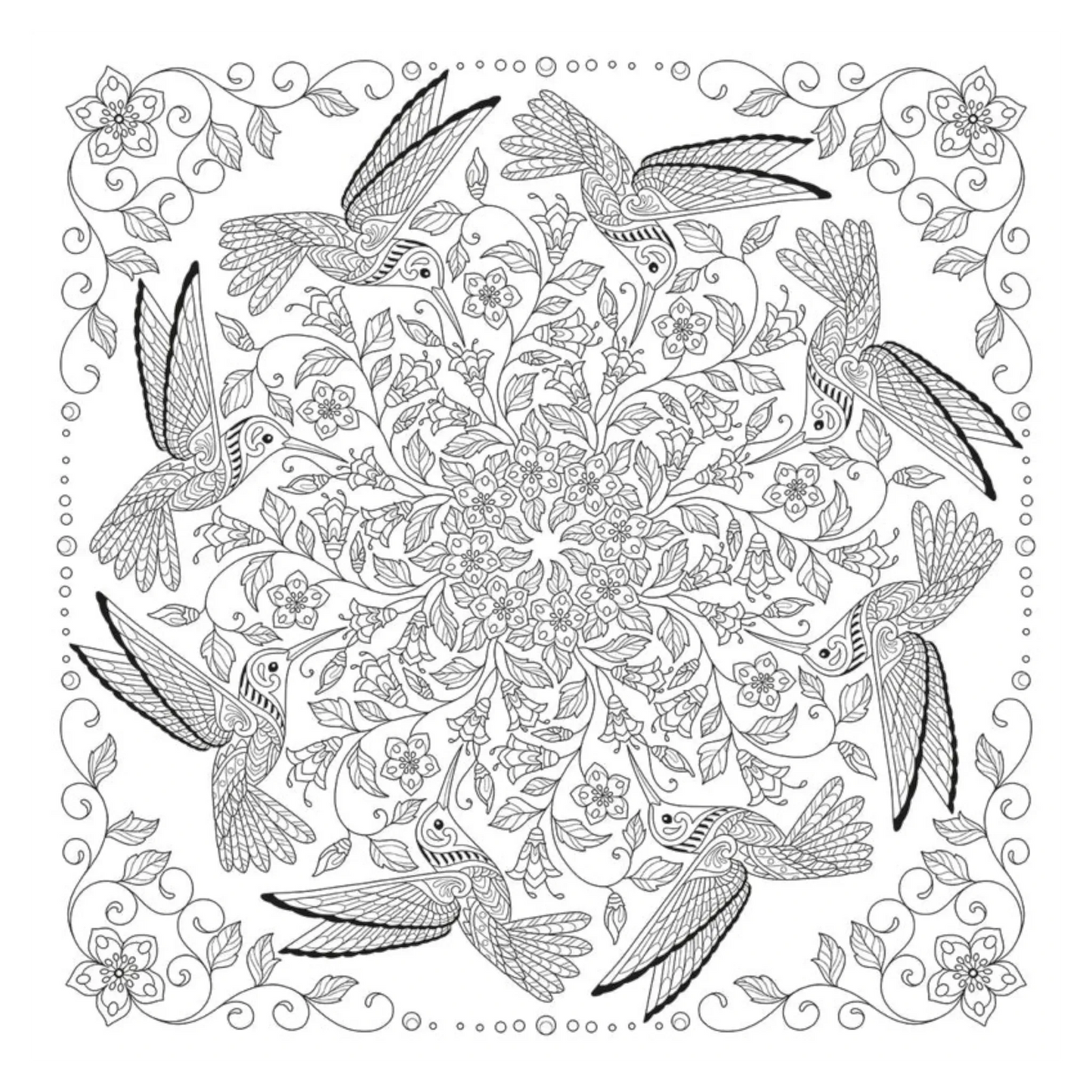 My Bird Mandala Coloring Book for bag making and sewing projects