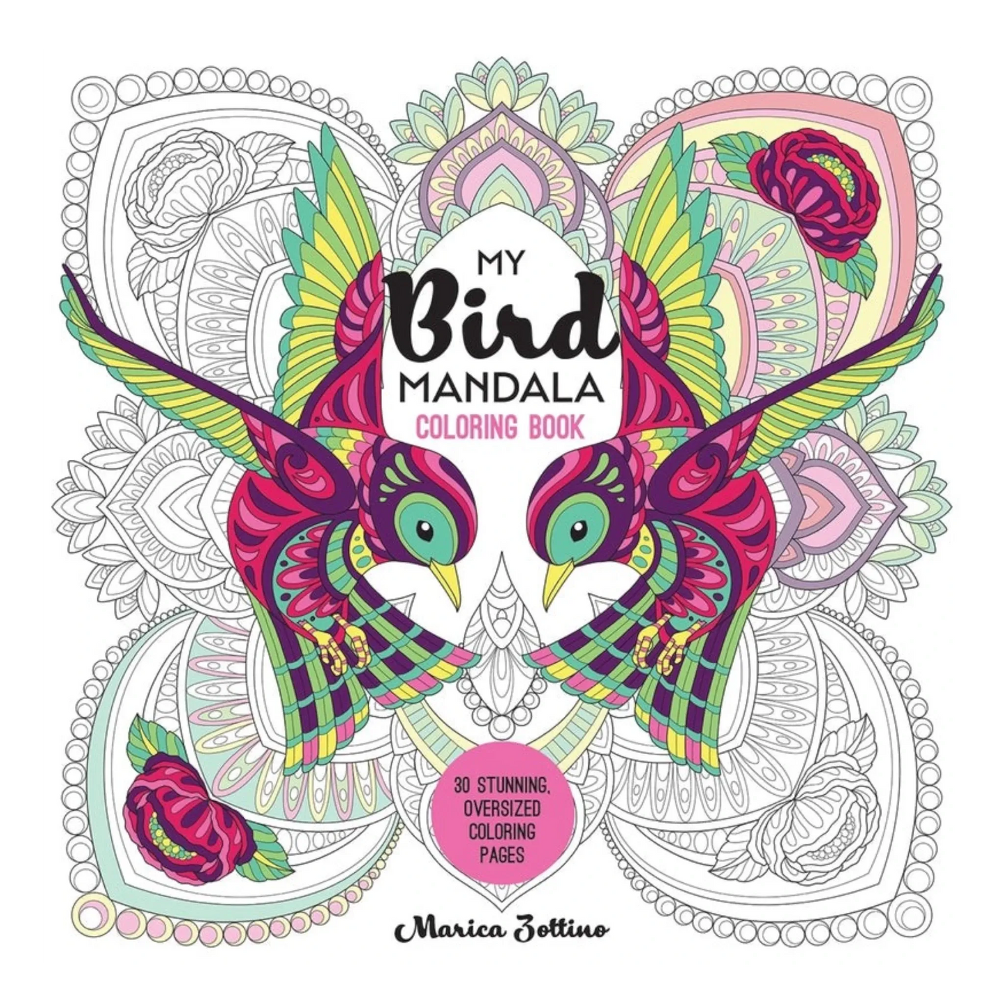 My Bird Mandala Coloring Book for bag making and sewing projects