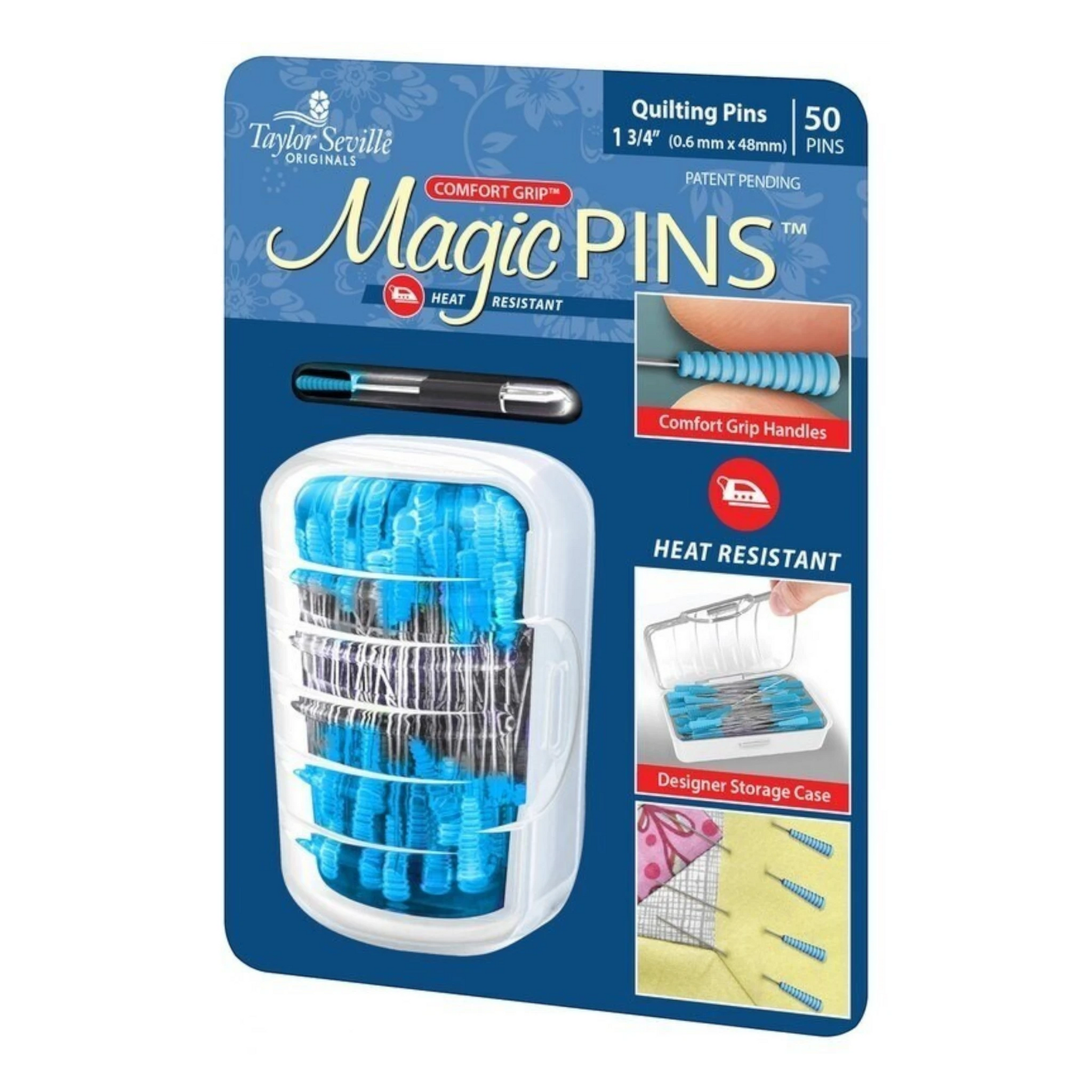 Magic Pins In Designer Case 50pc , quilting and needlework