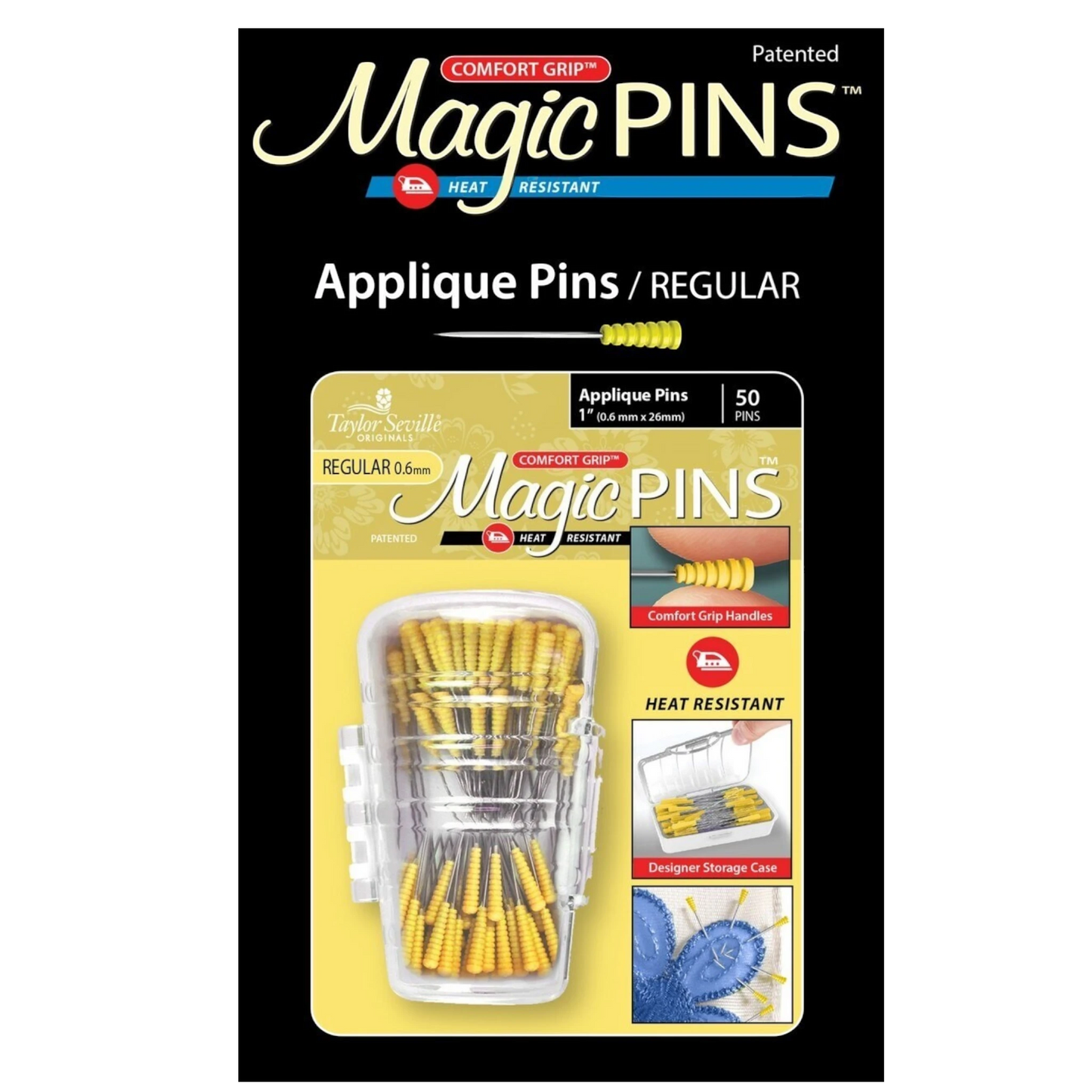 Magic Pins Applique Regular 50pc , quilting and needlework