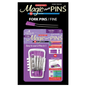 Magic Fork Pins In Designer Case 30pc , quilting and needlework