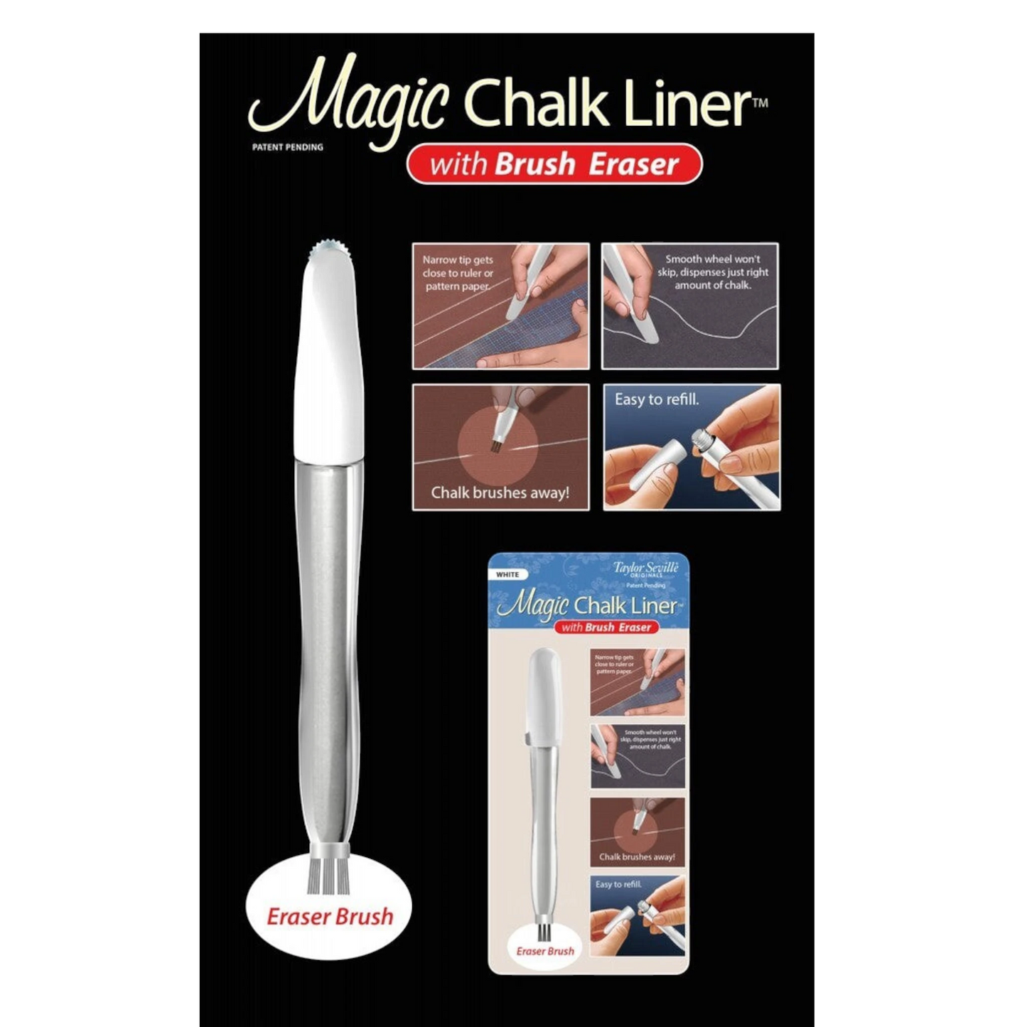 Magic Chalkliner White With Brush Eraser sewing and quilting product