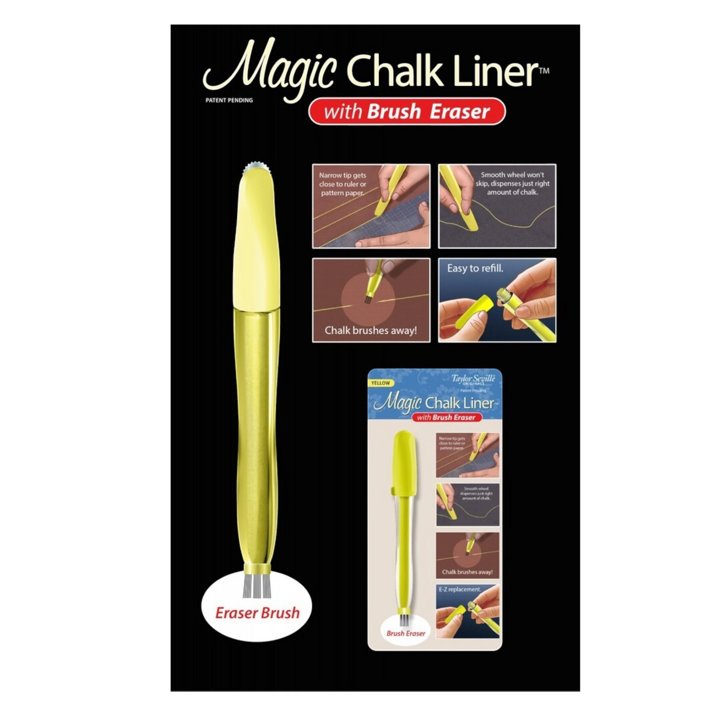 Magic Chalkliner White With Brush Eraser sewing and quilting product