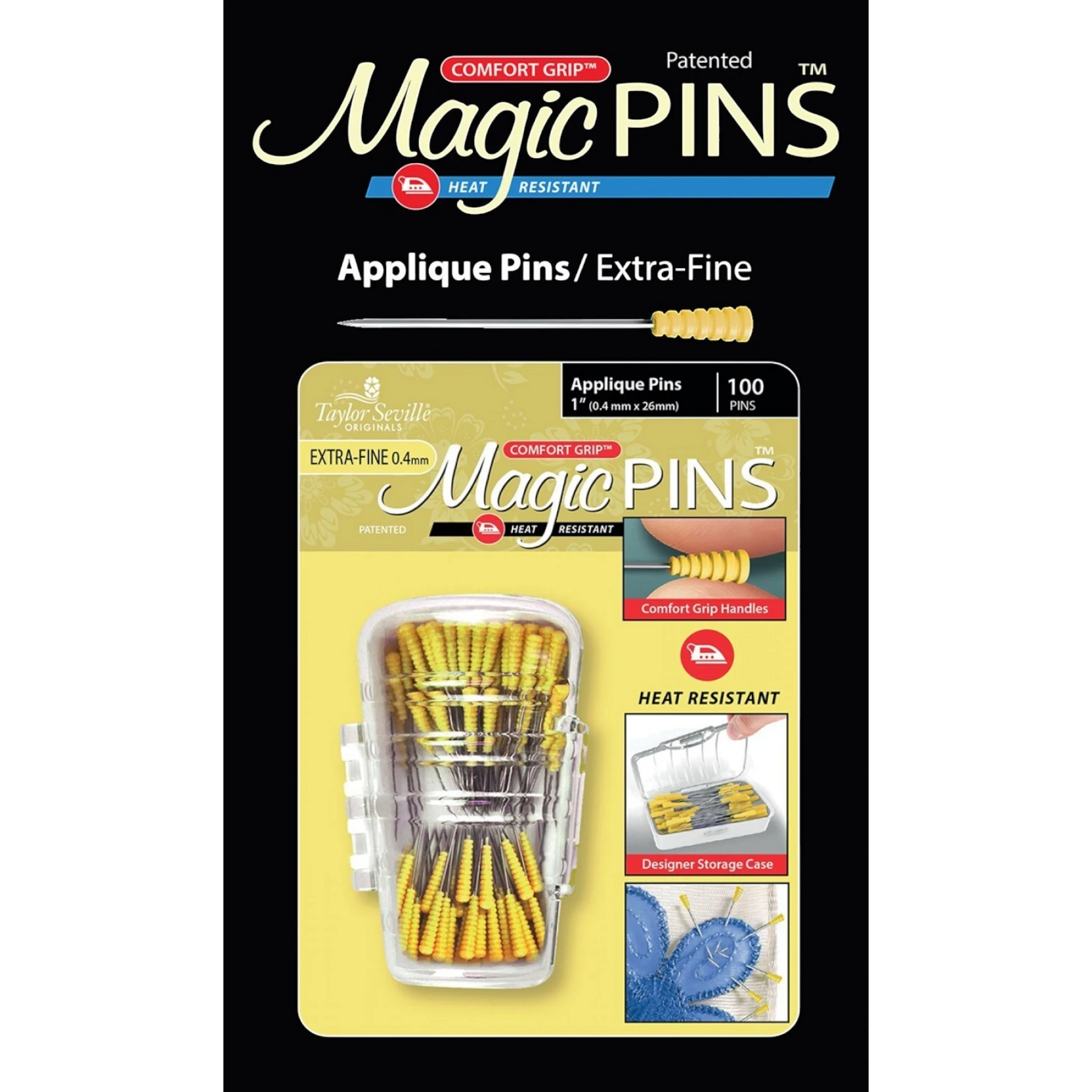 Magic Pins Applique EXTRA FINE 100pc , quilting and needlework