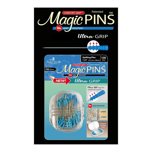 Magic Pins Ultra Grip Quiliting FINE 100pc , quilting and needlework