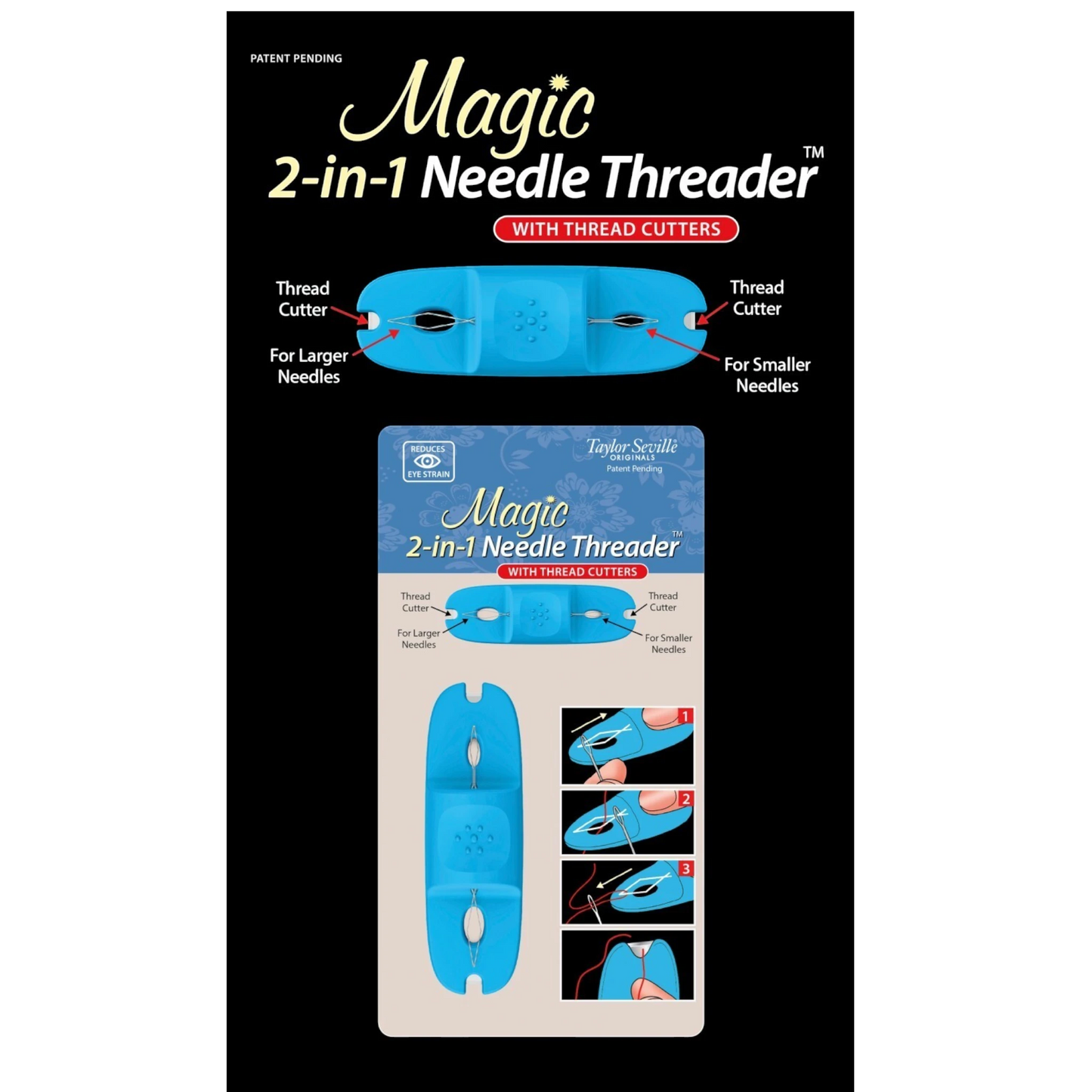 Magic 51 mm 1 Needle Threader Cutter , piecing and stitching