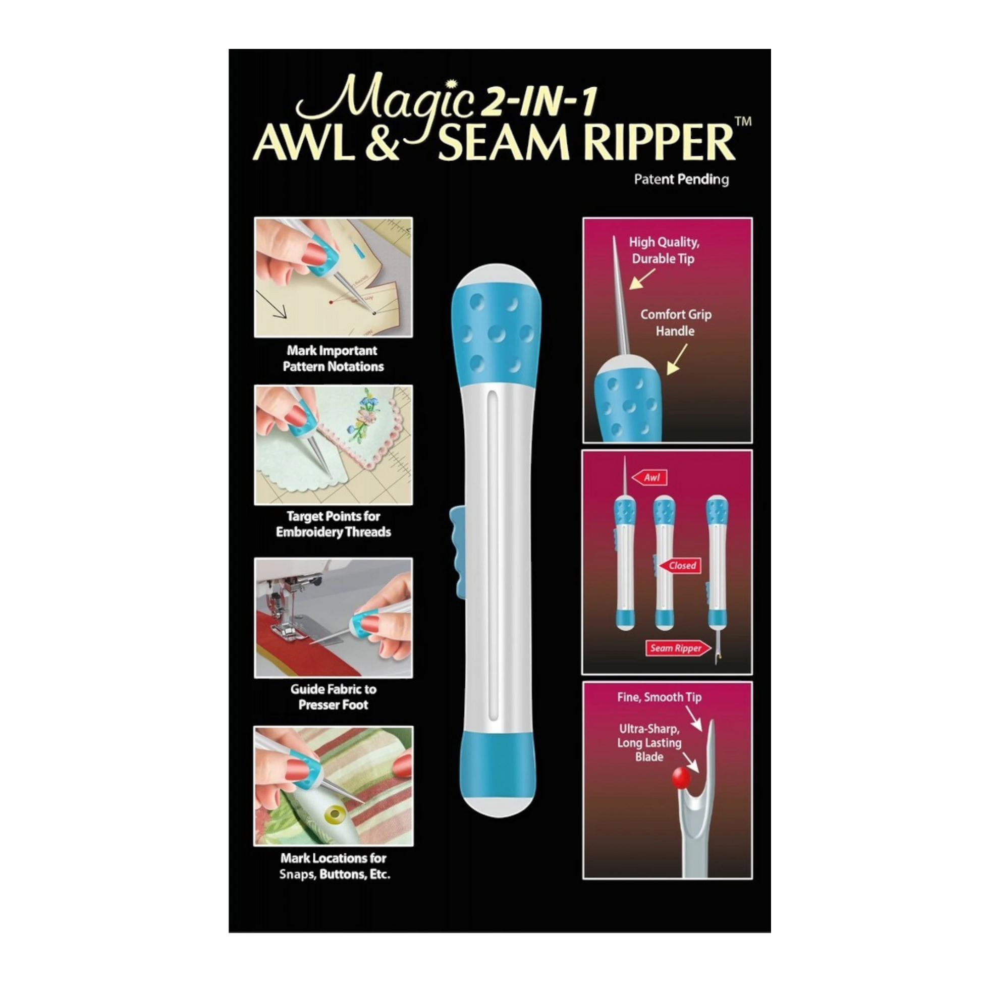 Magic 51 mm 1 Awl & Seam Ripper , bag making and craft work