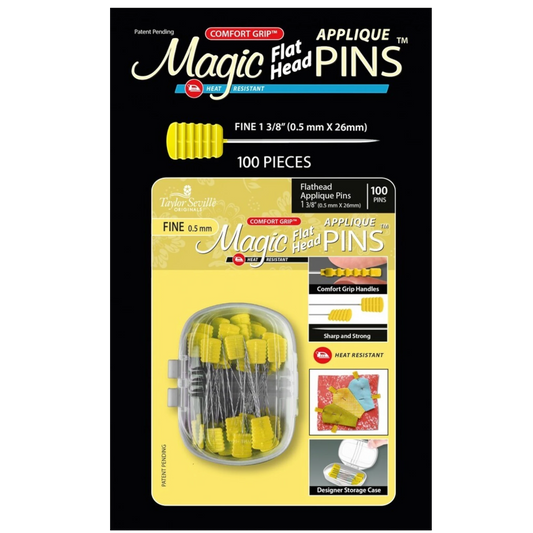 Magic Pins Flathead Applique Fine 100pc , quilting and needlework