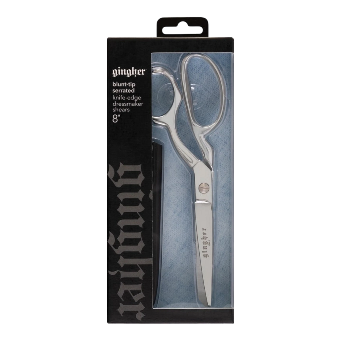 Gingher 203 mm Serrated/Knife Edge Dressmakers Shears Blunt Tip , quilting and fabric cutting