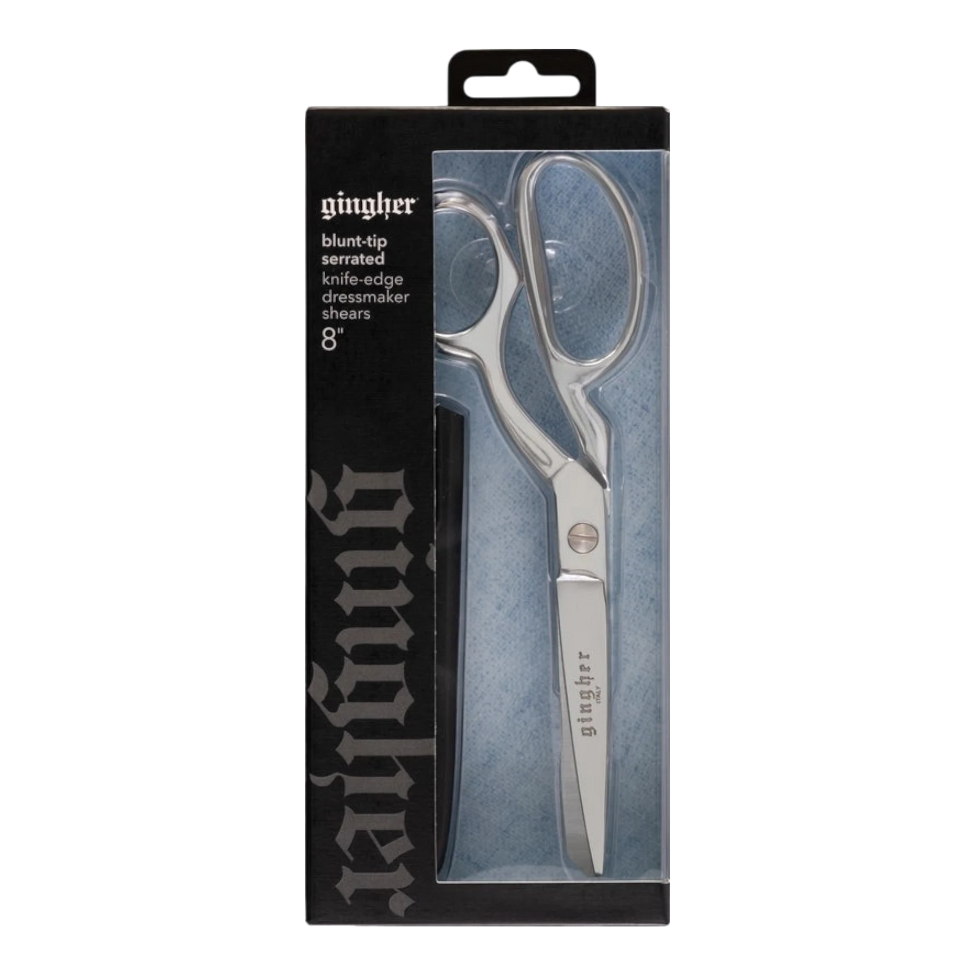 Gingher 203 mm Serrated/Knife Edge Dressmakers Shears Blunt Tip , quilting and fabric cutting