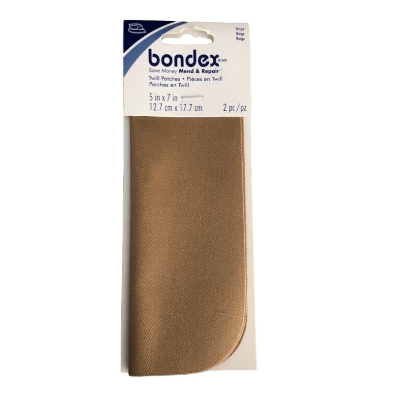 Bondex Iron-On Patch - Beige for garment repair, mending and sewing projects