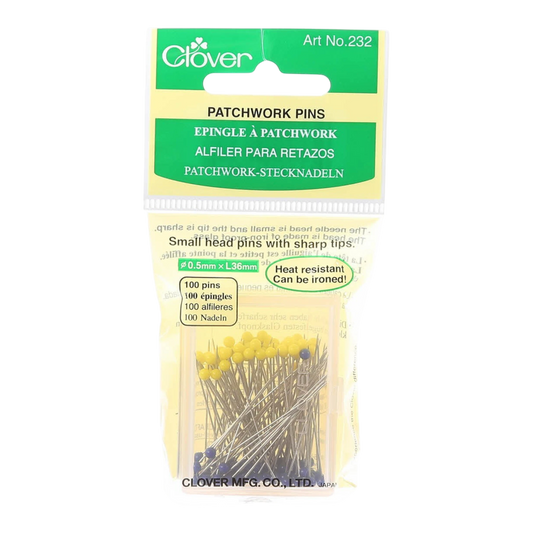 Patchwork Glasshead Pin Size 30 - 38 mm 100ct for garment repair, mending and sewing projects