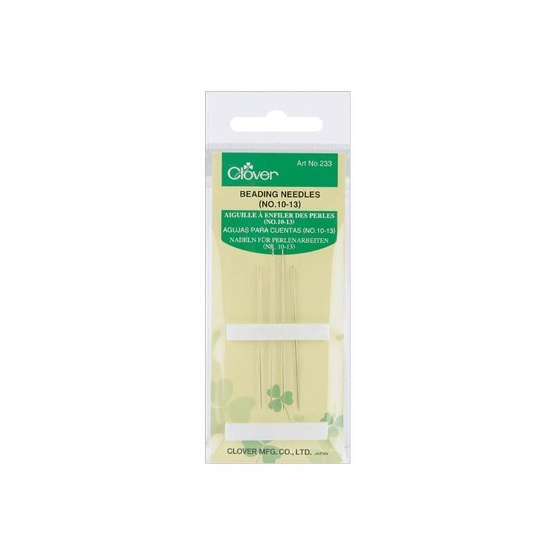 Clover Beading Needles - Size ‎10 & 13 (4-Pack) , quilting and needlework