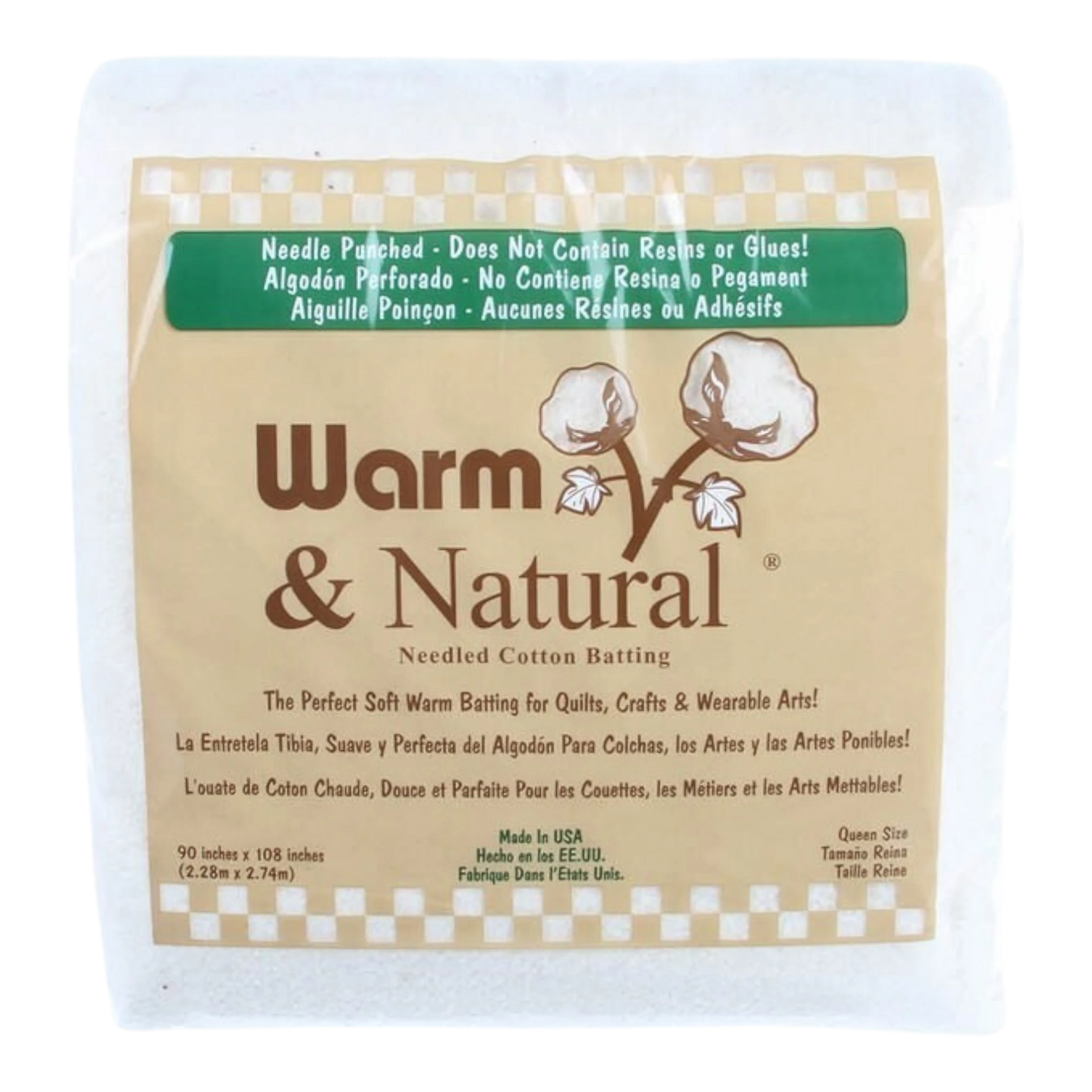 Batting Queen Warm & Natural Cotton for patchwork, quilting and sewing